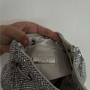 INC International Concepts Shimmering Silver Shoulder Bag